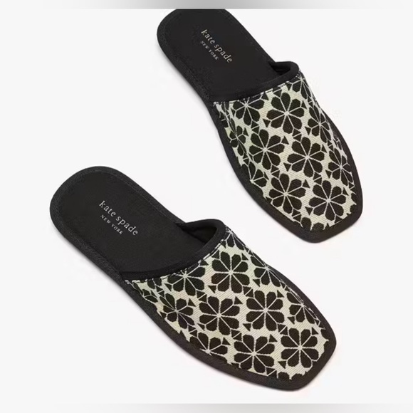 Kate Spade Flower Jacquard Dove Slippers NWOT. SOLD OUT On Website! - Picture 1 of 8